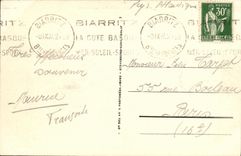 CPA Biarritz Grand Hotel Casino De Bellevue Un coin de la plage 