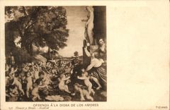 CPA Ofrenda A La Diosa De Los Amores Tiziano