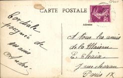 Plata de niquel de los alrededores D de Marcei de la POSTAL de la VENDIMIA Castle De Corday