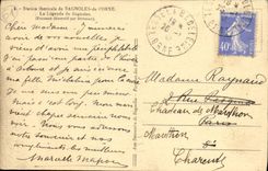 La POSTAL de la VENDIMIA Bagnoles de L adorna la leyenda del caballo Bagnoles