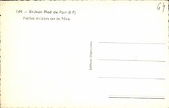 CPSM St Jean Foot Of Port Old women Houses On Nive