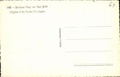 CPSM St Jean Foot Of Port L Church And the Gate D Spain