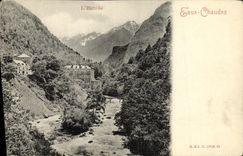 VINTAGE POSTCARD Warm water L entered