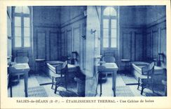 VINTAGE POSTCARD Dirtied De Bearn Hydropathic establishment a Bathing hut