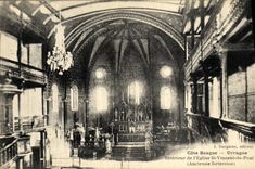 VINTAGE POSTCARD Interior Urrugne of L Church St Vincent Of Paul