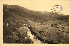 VINTAGE POSTCARD Biriatou free Spanish Border Bidassoa
