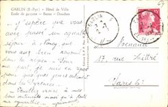 CPSM Garlin Town hall School of Boys Baths Showers