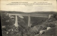 VINTAGE POSTCARD L Auvergne Picturesque Viaduct of the Insipid ones
