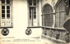 VINTAGE POSTCARD Interior Riom of L Hotel of Montat