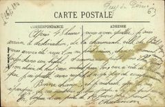 POSTAL ChatelGuyon de la VENDIMIA el hotel grande del parque