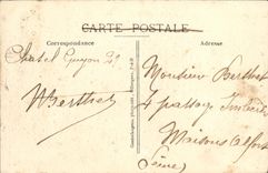 POSTAL ChatelGuyon de la VENDIMIA algunos hoteles y chalets vistos de la cumbre del montaje de Chalusset