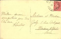 POSTAL ChatelGuyon de la VENDIMIA visto hacia el hotel grande