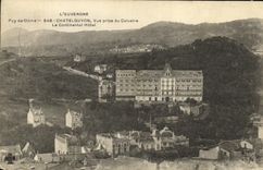 POSTAL Chatel Guyon de la VENDIMIA vista del martirio el hotel continental