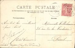 POSTAL Chatel Guyon de la VENDIMIA vista del martirio el hotel continental