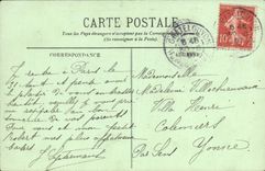 POSTAL Chatel Guyon de la VENDIMIA el parque y el casino