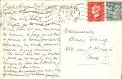 Panorama de Chatel Guyon de la POSTAL de la VENDIMIA visto de la cumbre del martirio