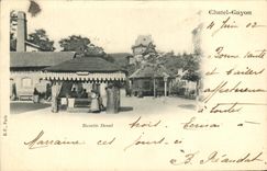 Barra del refresco de Chatel Guyon Deval de la POSTAL de la VENDIMIA