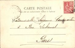 Barra del refresco de Chatel Guyon Deval de la POSTAL de la VENDIMIA