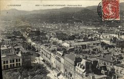 Panorama meridional de Clermont Ferrand de la POSTAL de la VENDIMIA
