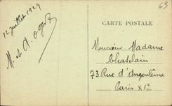 VINTAGE POSTCARD Environs Of the Chair God Castle Of Tourette Restores By the Prince of the Tower D Auvergne Route of the Chair