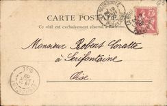 VINTAGE POSTCARD Bourboule the cascade of the shaving mug