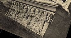 Camara acorazada de Clermont Ferrand de la POSTAL de la VENDIMIA del sarcofago romano Gallo de Pichaux de los frailes carmelitas