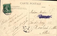 POSTAL Expostion De Clermont Ferrand de la VENDIMIA 1910 paladares de otros