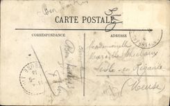 Fuente santa Antonio de Clermont Ferrand Perificate de la POSTAL de la VENDIMIA y su cerdo