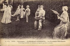 POSTAL Clermont Ferrand de la VENDIMIA que los caracteres Petrifying de la fuente petrify