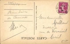 POSTAL Clermont Ferrand de la VENDIMIA el teatro L avenida de Royat y de Puy De Dome