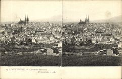 Panorama de Clermont Ferrand de la POSTAL de la VENDIMIA