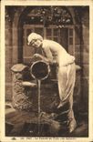 VINTAGE POSTCARD Pau the Woman With the Well of Gabard
