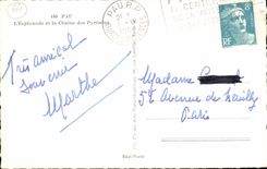 CPSM Pau L Esplande And the Chain Of the Pyrenees