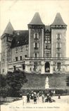 VINTAGE POSTCARD Pau the Castle And the Statue of Gaston Phebus Children
