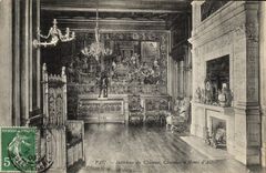 VINTAGE POSTCARD Interior Pau of the Castle Room D Henri D Albert