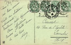 VINTAGE POSTCARD Pau Seen On Gave and peak of Midday of Bigorre