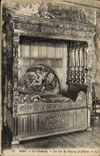 VINTAGE POSTCARD Pau the Castle Bed of Jeanne D Albert