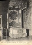 VINTAGE POSTCARD Pau the Castle the Bed Of Louis XIV embroiders by the Ladies of Cyr Saint