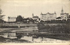 VINTAGE POSTCARD Castle of Pau and L Gassion hotel Seen from of Gave