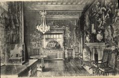 VINTAGE POSTCARD Interior Pau Of the Castle Room To be slept of Jeanne D Albret