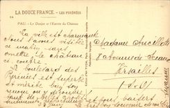 VINTAGE POSTCARD Pau the Keep and L entered of Castle