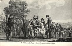 VINTAGE POSTCARD Pau Castle Henru IV meeting Sully nless