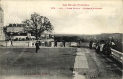 VINTAGE POSTCARD Pau Castle Places Royal News terrace