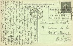 VINTAGE POSTCARD Pau Seen from of the Holy Public garden Martin