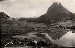 CPSM Valley D Ossau Mirage of the peak D ossau in the lake D Ayous