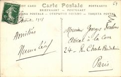 VINTAGE POSTCARD Pau Entered of the Castle Court D honor