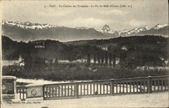 VINTAGE POSTCARD Pau the Chain of the Pyrenees the Peak of the South D Ossau