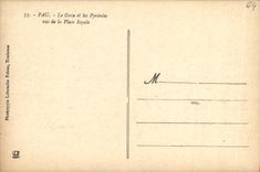 VINTAGE POSTCARD Pau Pau Gave and the Pyrenees Seen of the Royal Place