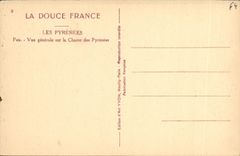 VINTAGE POSTCARD Pau View on the Chain of the Pyrenees