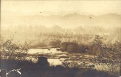VINTAGE POSTCARD Pau Gave slopes of Bosdarros and the peak D Ossau